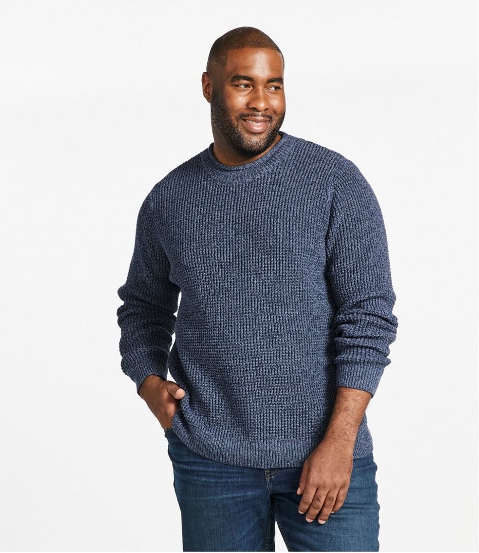 L.L.BeanMen's Organic Cotton Waffle Sweater, Rollneck Crew