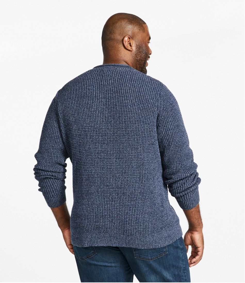 L.L.BeanMen's Organic Cotton Waffle Sweater, Rollneck Crew