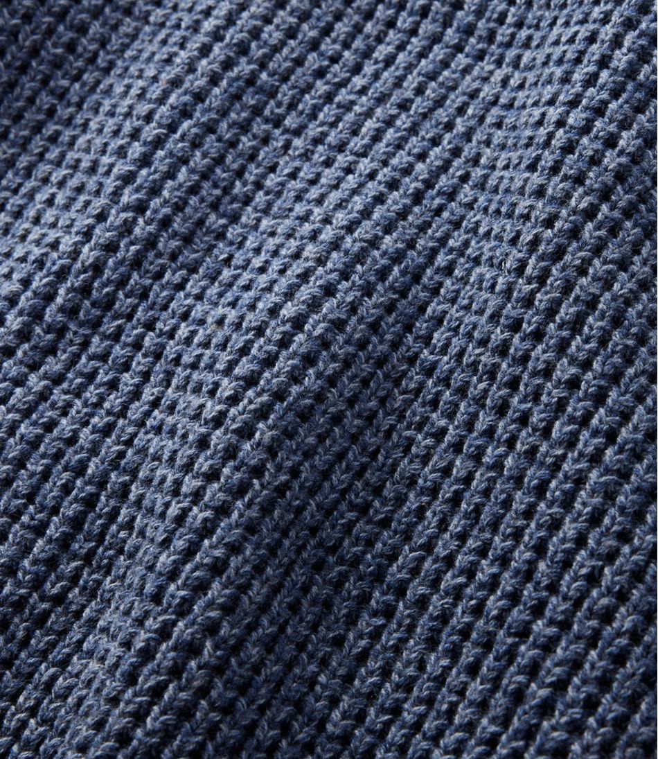 L.L.BeanMen's Organic Cotton Waffle Sweater, Rollneck Crew