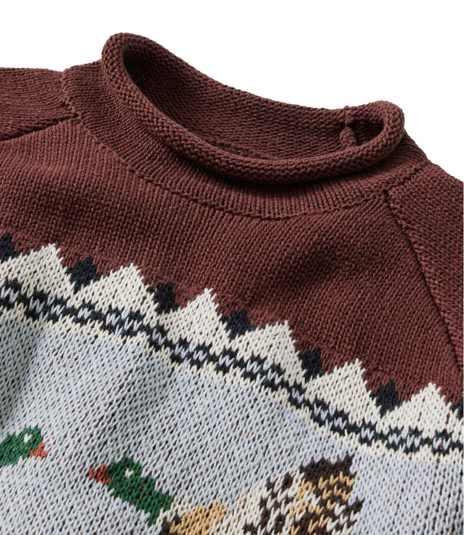 L.L.BeanMen's Signature Organic Cotton Rollneck Sweater, Fair Isle
