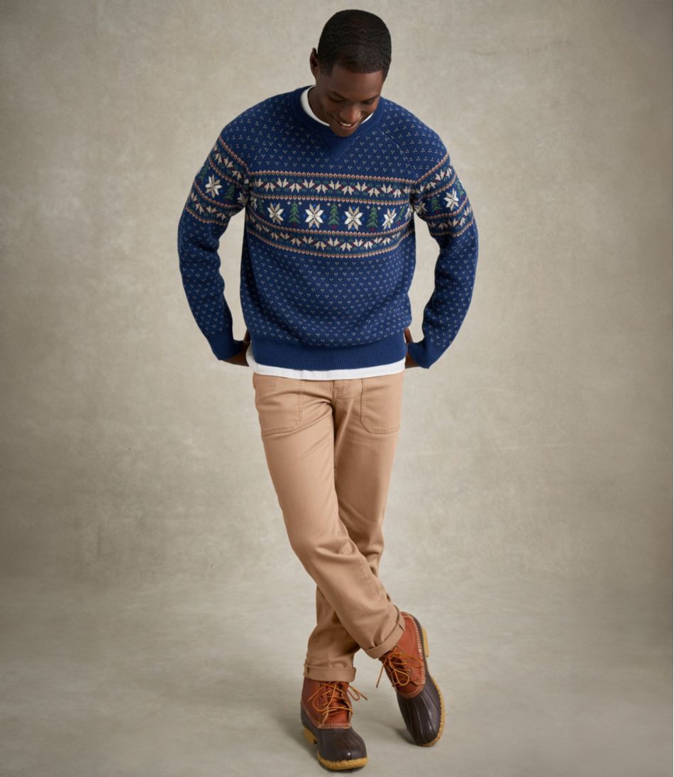 L.L.BeanMen's Wicked Soft Cotton/Cashmere Sweater, Crewneck, Pattern
