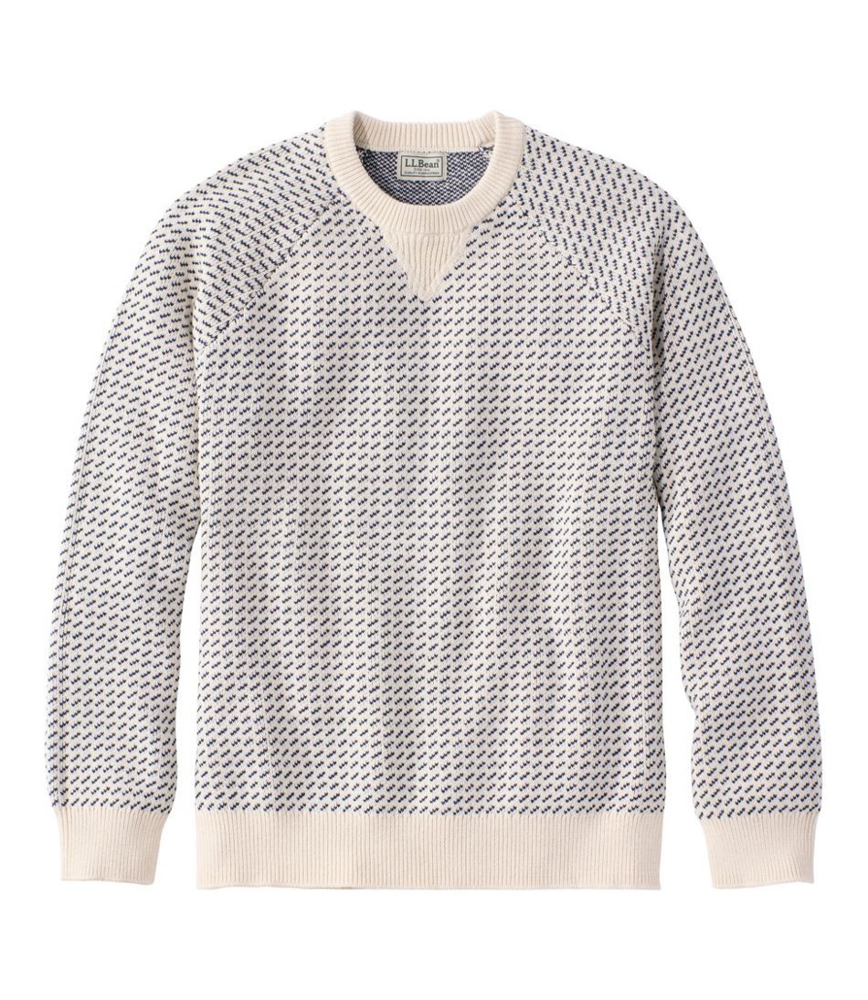 L.L.BeanMen's Wicked Soft Cotton/Cashmere Sweater, Crewneck, Pattern