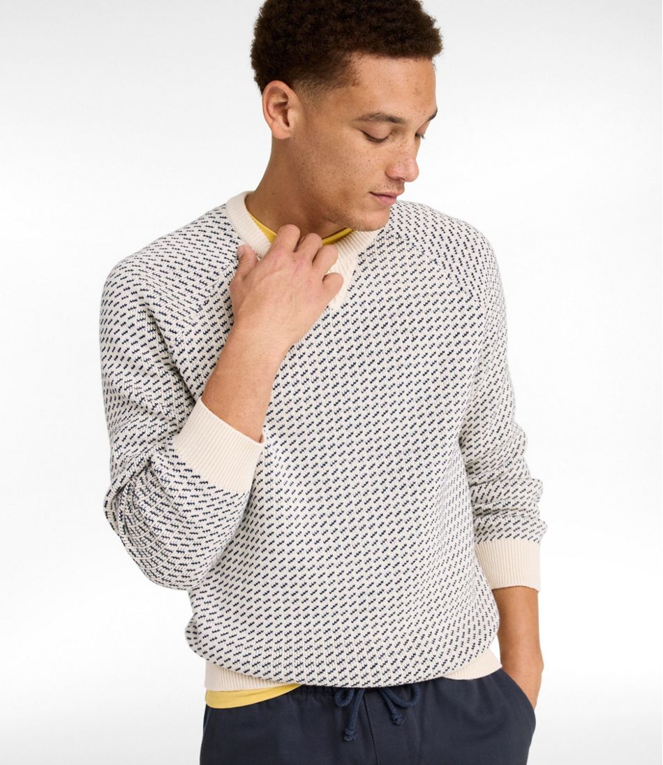 L.L.BeanMen's Wicked Soft Cotton/Cashmere Sweater, Crewneck, Pattern