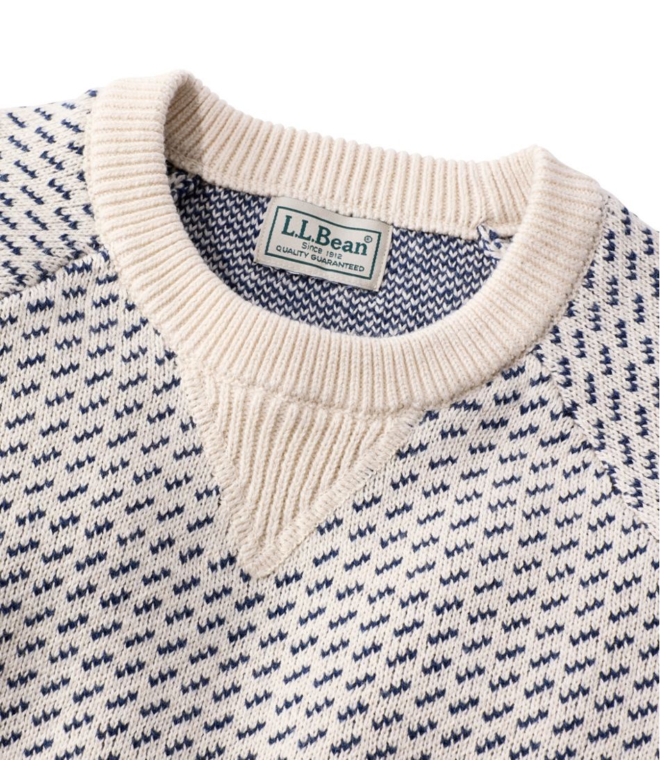 L.L.BeanMen's Wicked Soft Cotton/Cashmere Sweater, Crewneck, Pattern