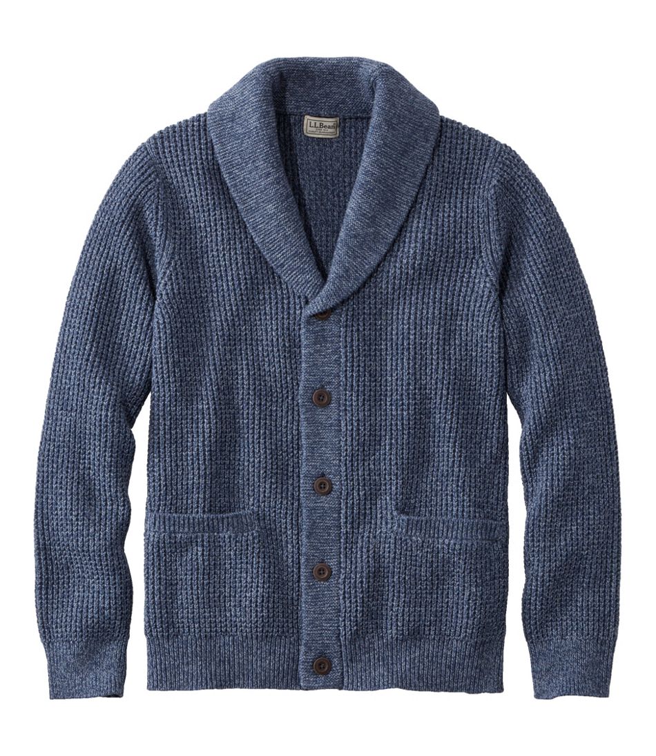 L.L.BeanMen's Organic Cotton Waffle Sweater, Cardigan