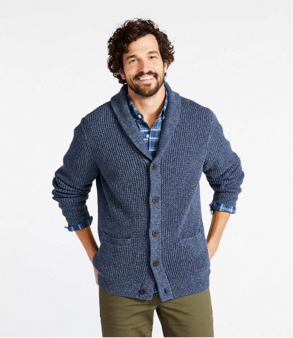 L.L.BeanMen's Organic Cotton Waffle Sweater, Cardigan