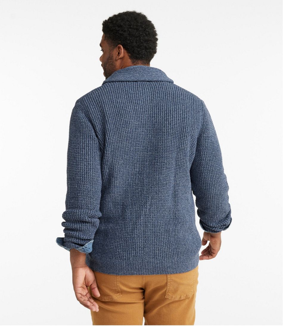 L.L.BeanMen's Organic Cotton Waffle Sweater, Cardigan