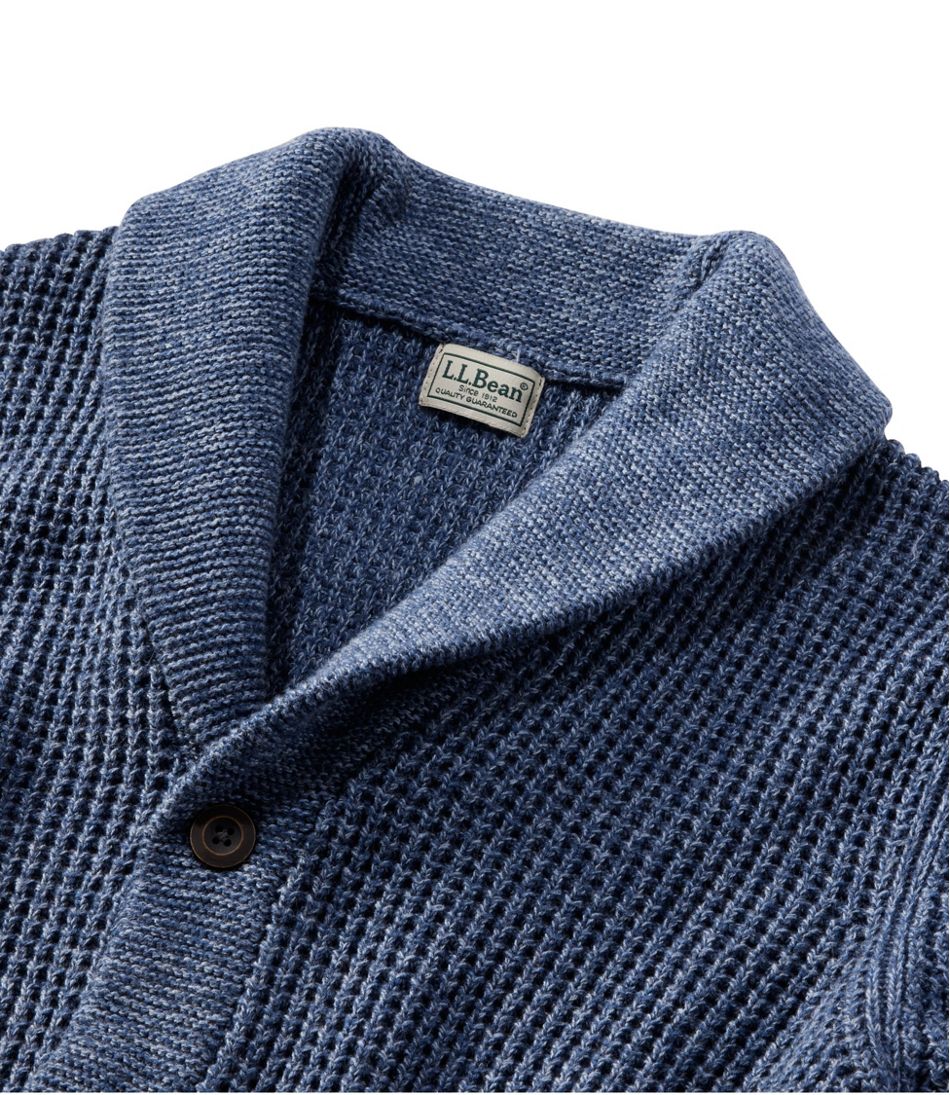 L.L.BeanMen's Organic Cotton Waffle Sweater, Cardigan