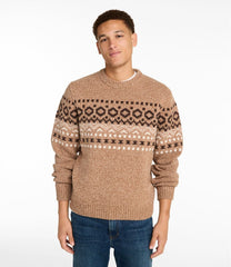 L.L.BeanMen's Bean's Classic Ragg Wool Sweater, Crewneck, Fair Isle