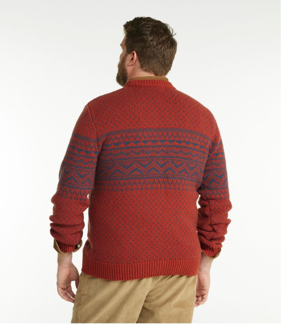 L.L.BeanMen's Bean's Classic Ragg Wool Sweater, Crewneck, Fair Isle