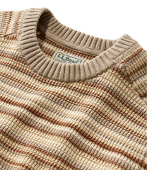 L.L.BeanMen's Sunwashed Textured Cotton Sweater, Crewneck, Stripe