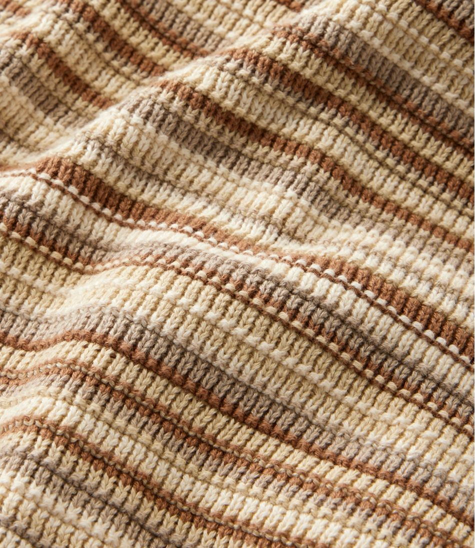 L.L.BeanMen's Sunwashed Textured Cotton Sweater, Crewneck, Stripe