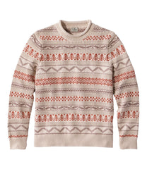 L.L.BeanMen's Organic Cotton Waffle Sweater, Crewneck, Fair Isle