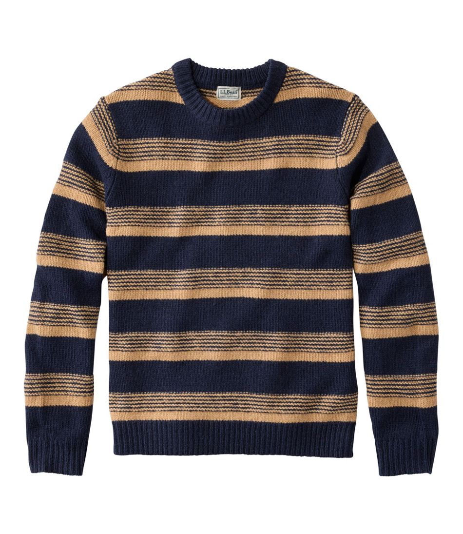 L.L.BeanMen's Bean's Classic Ragg Wool Sweater, Crewneck, Stripe