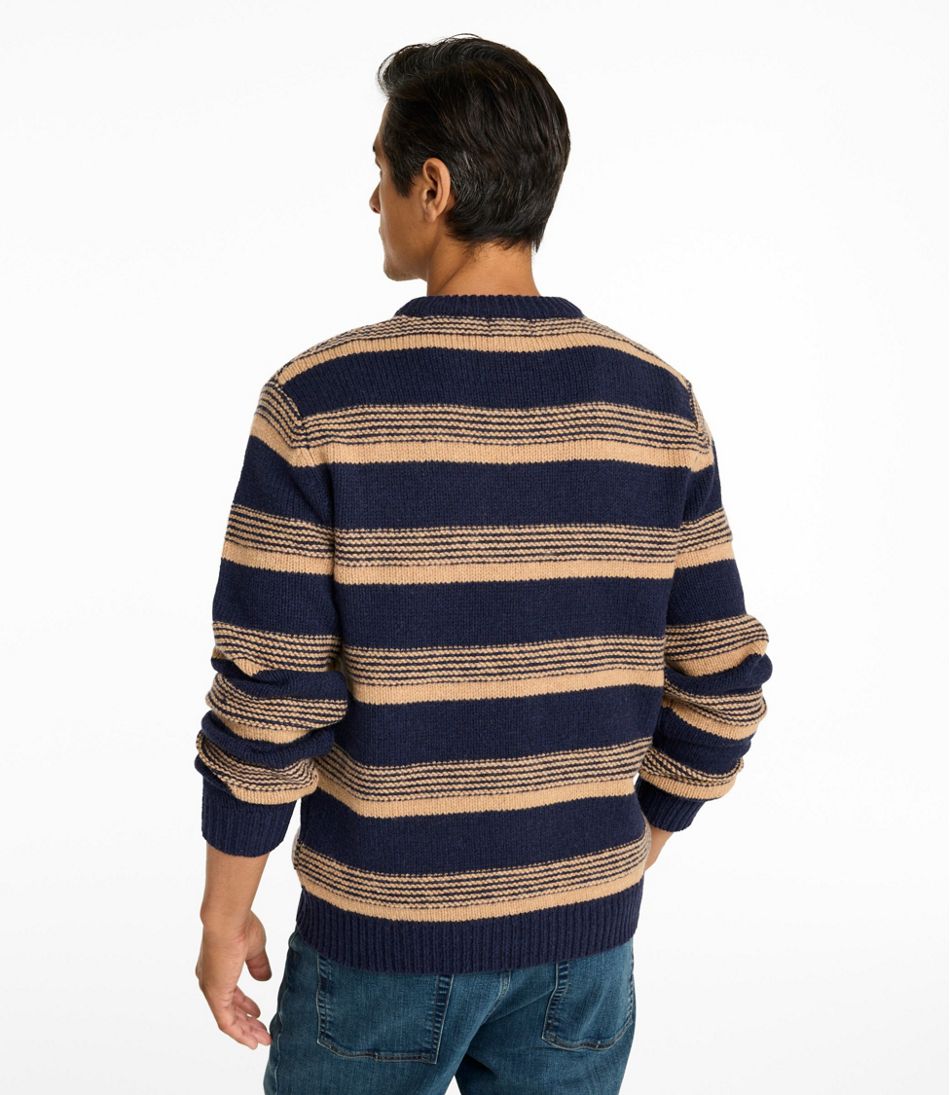 L.L.BeanMen's Bean's Classic Ragg Wool Sweater, Crewneck, Stripe