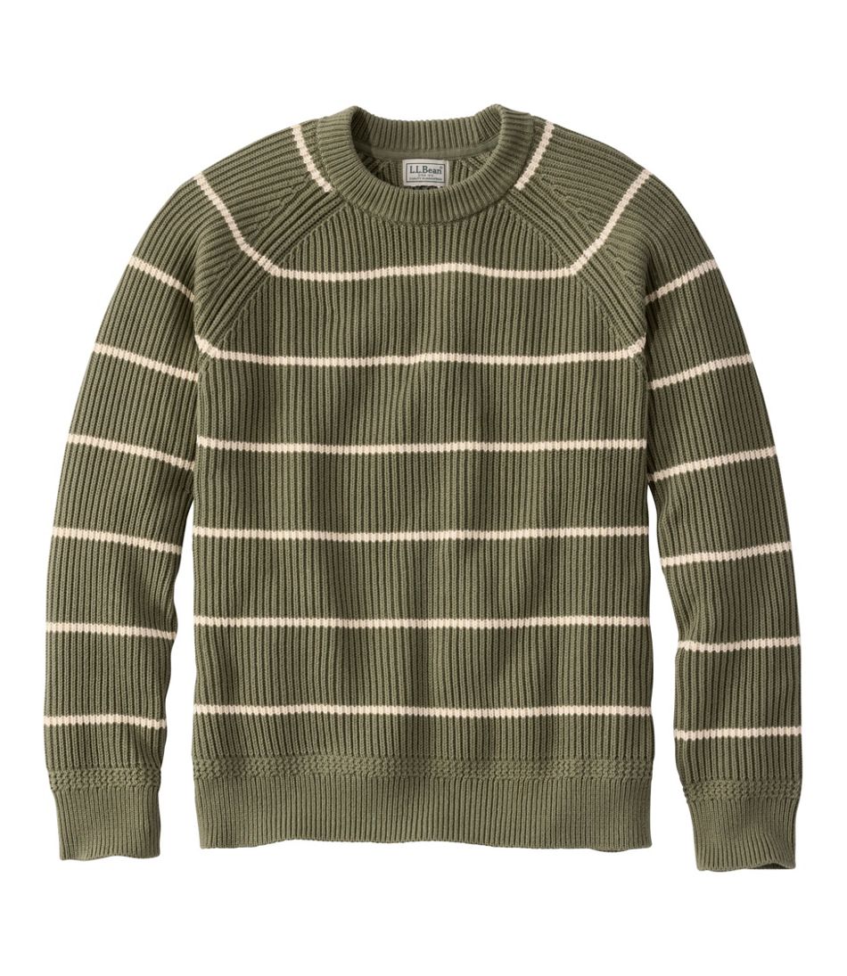 L.L.BeanMen's Mariner Rib Crew Sweater, Stripe