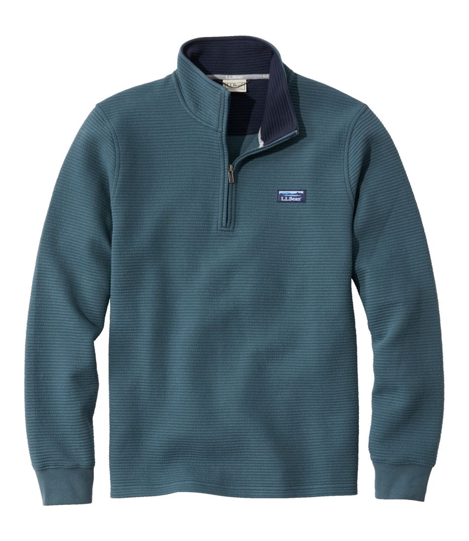 L.L.BeanMen's Lakewashed Double-Knit Quarter-Zip Pullover