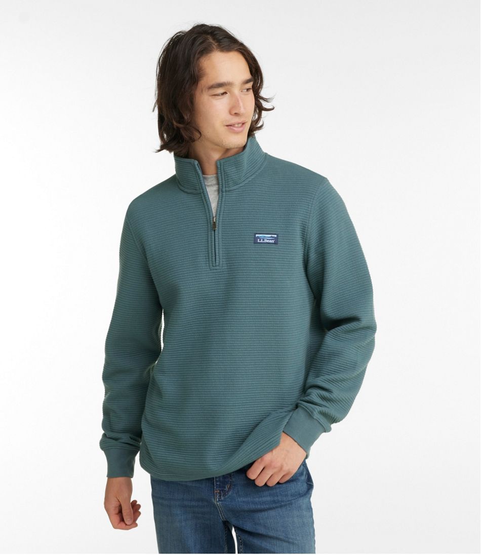 L.L.BeanMen's Lakewashed Double-Knit Quarter-Zip Pullover