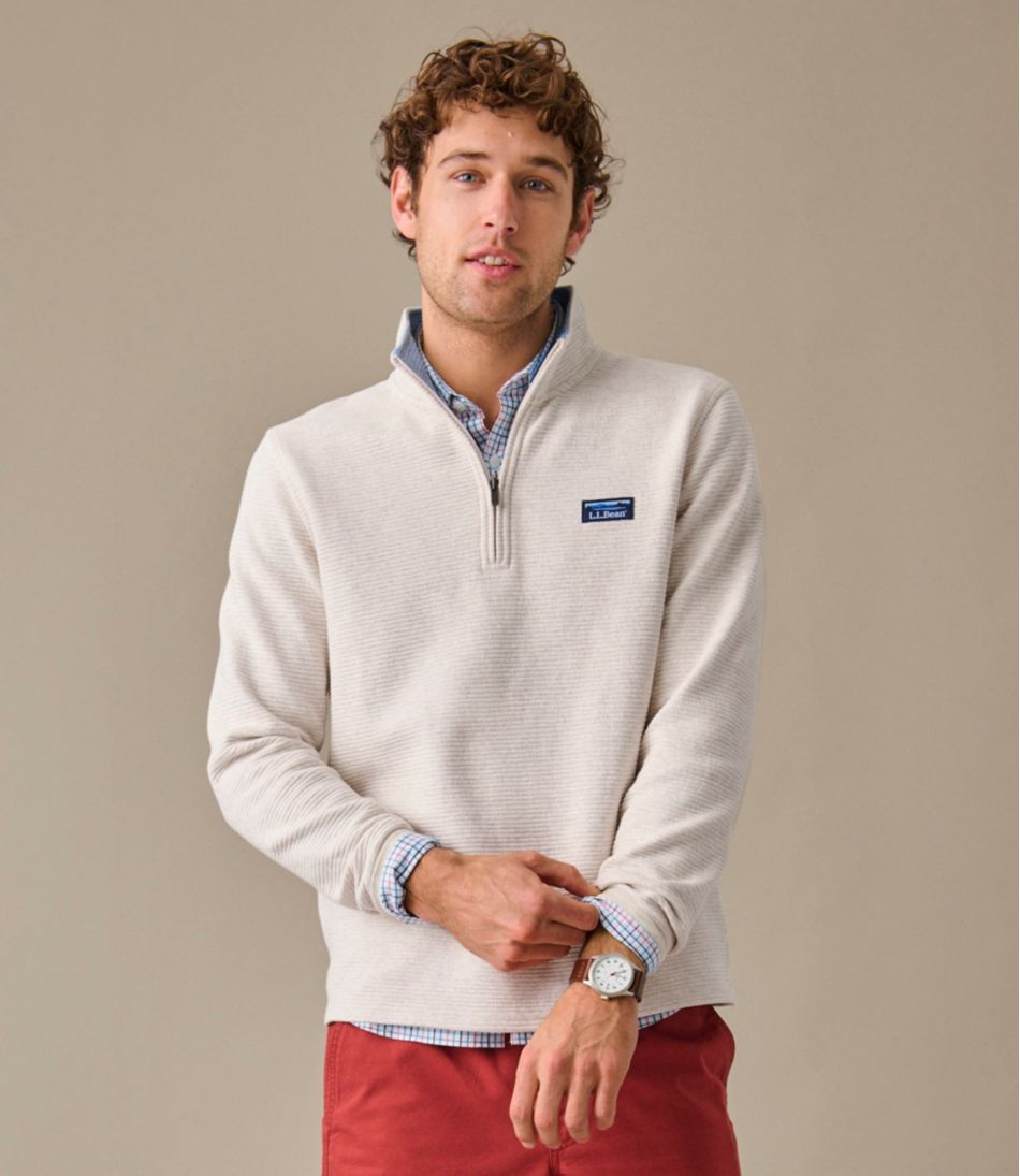L.L.BeanMen's Lakewashed Double-Knit Quarter-Zip Pullover