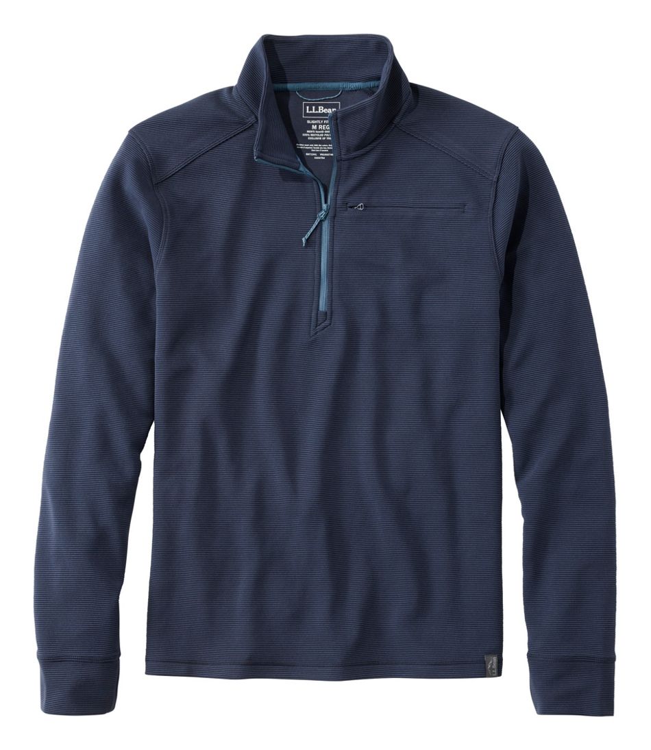 L.L.BeanMen's VentureStretch Ottoman-Rib Pullover, Quarter-Zip