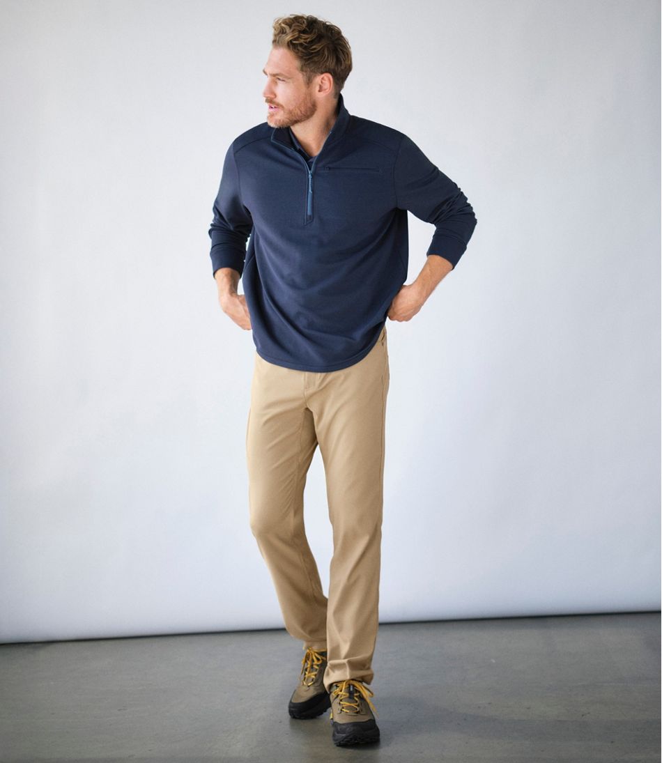 L.L.BeanMen's VentureStretch Ottoman-Rib Pullover, Quarter-Zip