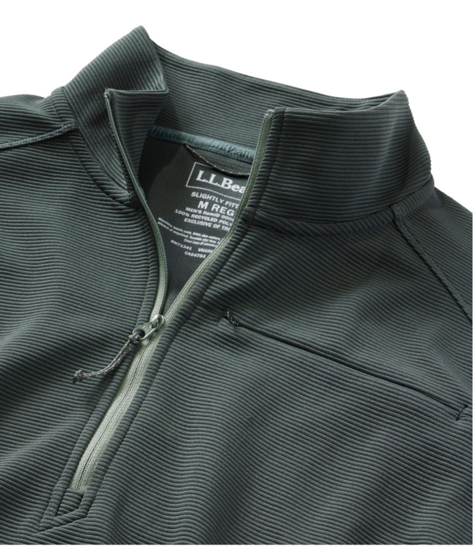 L.L.BeanMen's VentureStretch Ottoman-Rib Pullover, Quarter-Zip