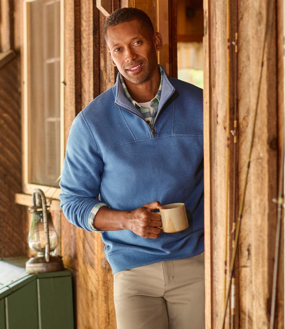 L.L.BeanMen's All Seasons Textured Sweats, Quarter-Zip