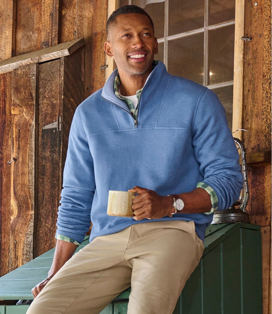 L.L.BeanMen's All Seasons Textured Sweats, Quarter-Zip