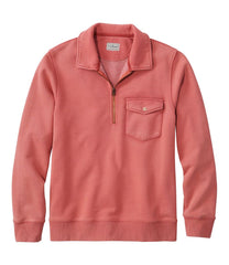 L.L.BeanMen's Sunwashed Sweatshirt, Quarter-Zip Polo, Long-Sleeve