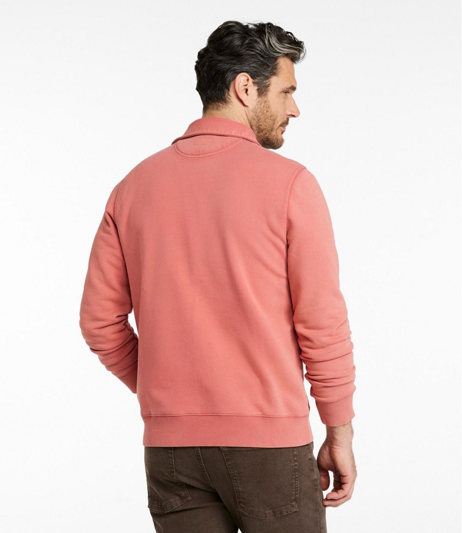 L.L.BeanMen's Sunwashed Sweatshirt, Quarter-Zip Polo, Long-Sleeve
