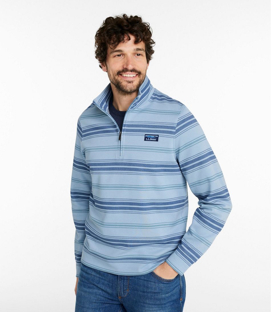 L.L.BeanMen's Comfort Stretch Performance® Piqué, Quarter-Zip Pullover, Stripe