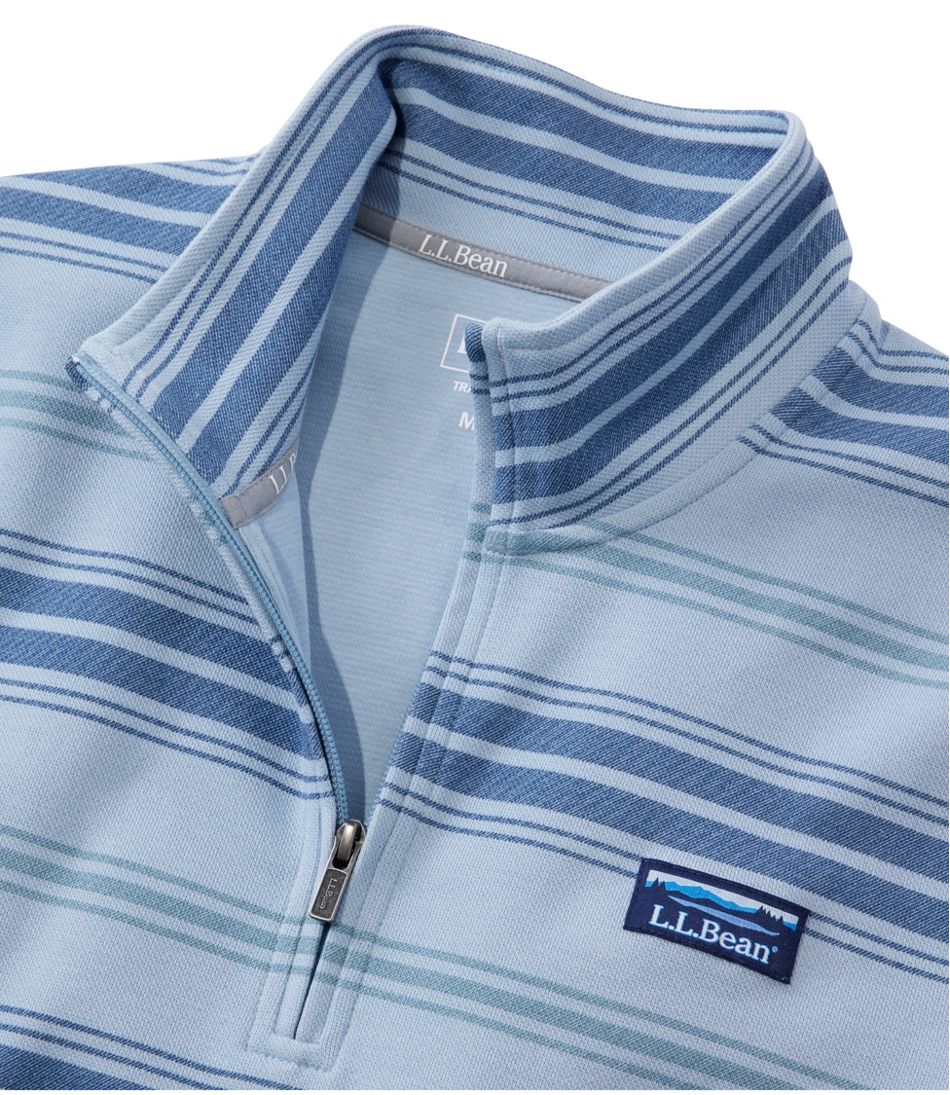 L.L.BeanMen's Comfort Stretch Performance® Piqué, Quarter-Zip Pullover, Stripe