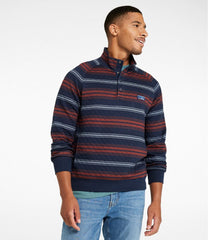L.L.BeanMen's Quilted Sweatshirt, Mockneck, Stripe