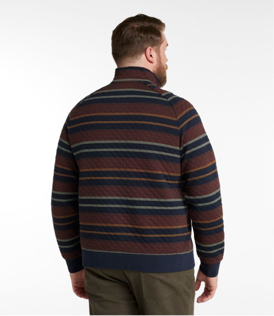 L.L.BeanMen's Quilted Sweatshirt, Mockneck, Stripe