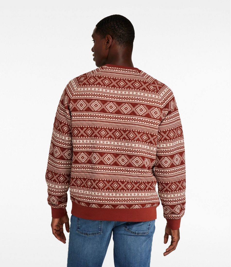L.L.BeanMen's Bean's Quilted Sweatshirt, Crewneck, Print