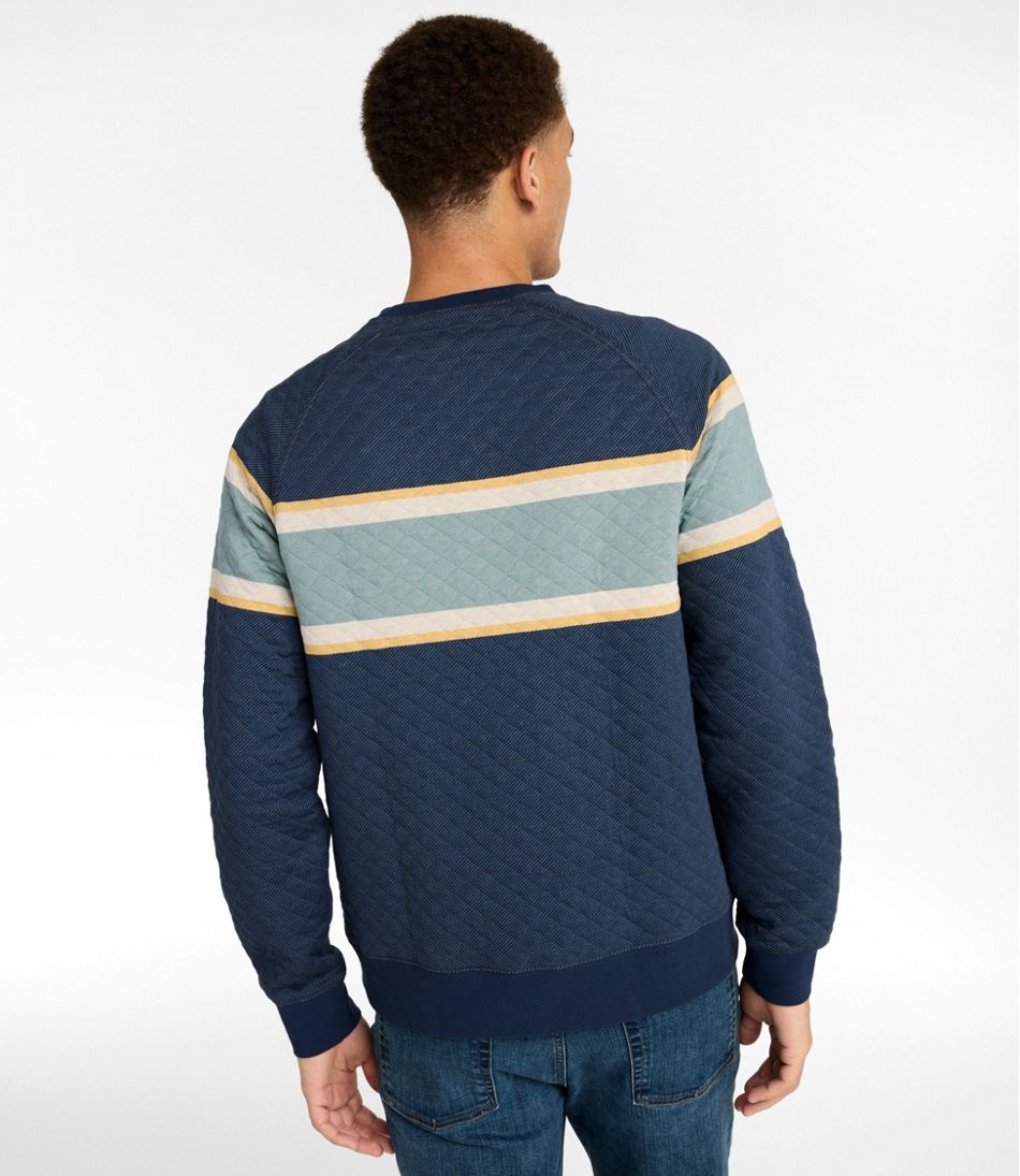 L.L.BeanMen's Quilted Sweatshirt, Crewneck, Stripe