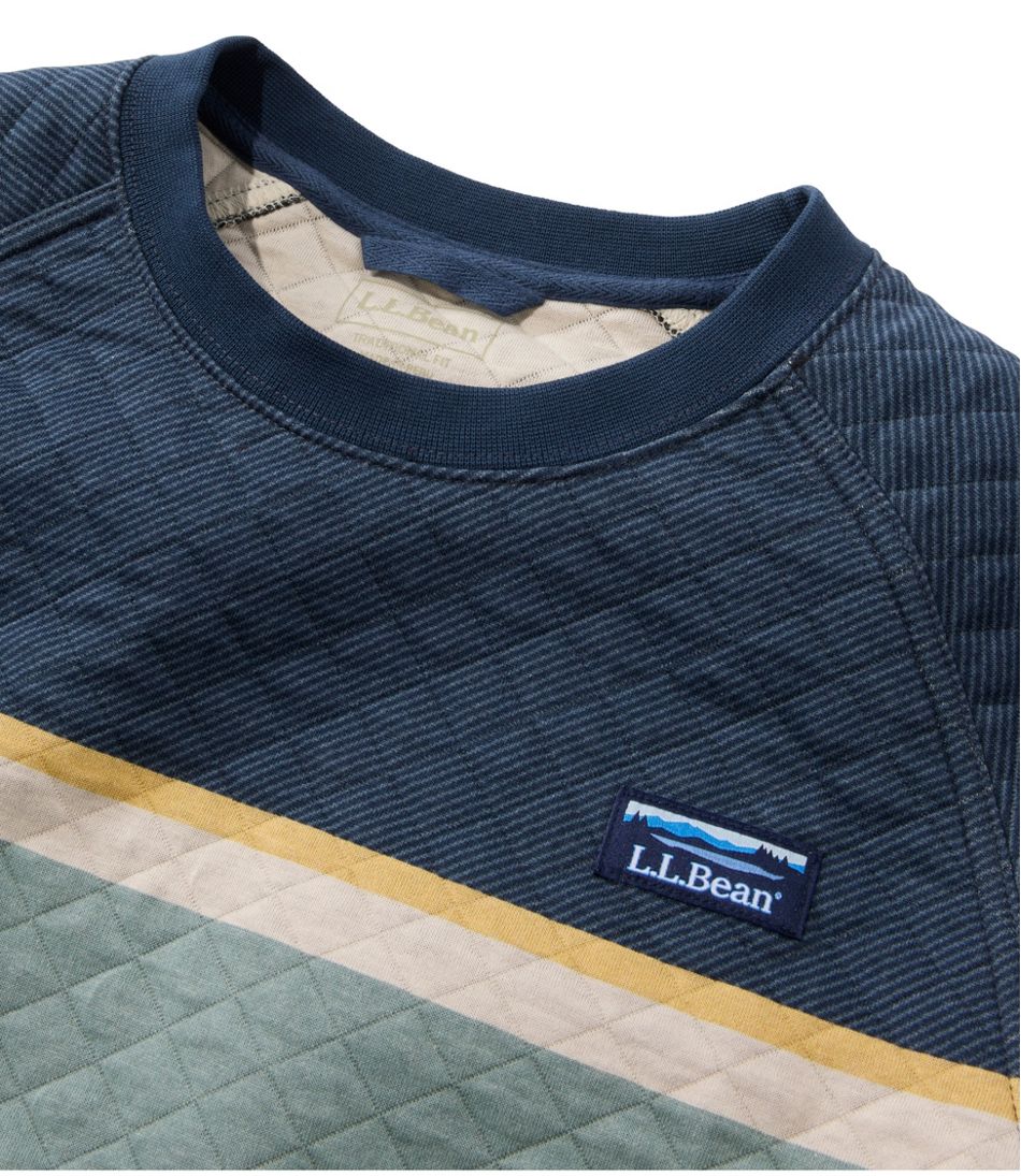 L.L.BeanMen's Quilted Sweatshirt, Crewneck, Stripe