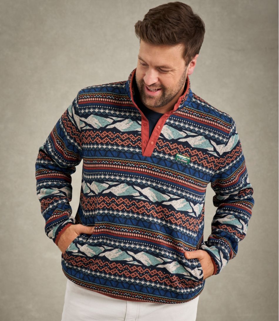 L.L.BeanMen's Sweater Fleece Pullover, Print