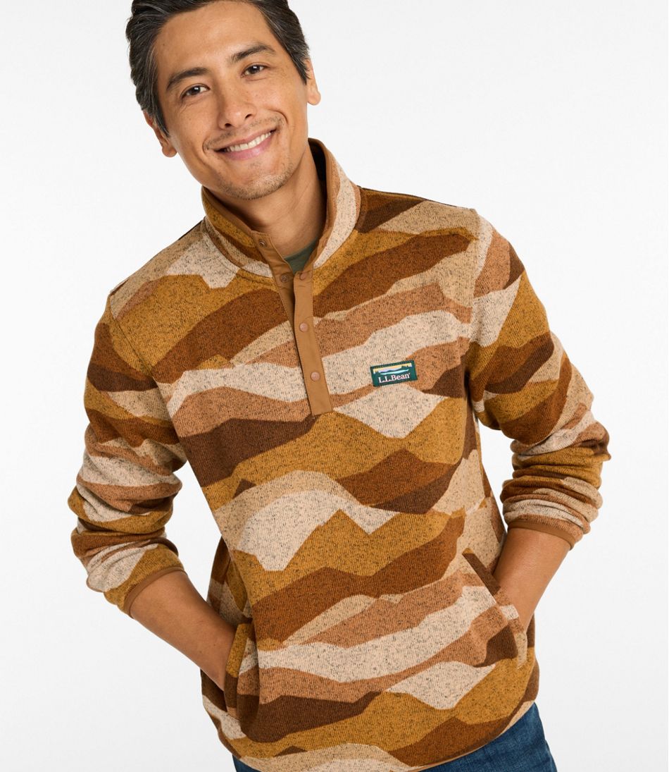 L.L.BeanMen's Sweater Fleece Pullover, Print