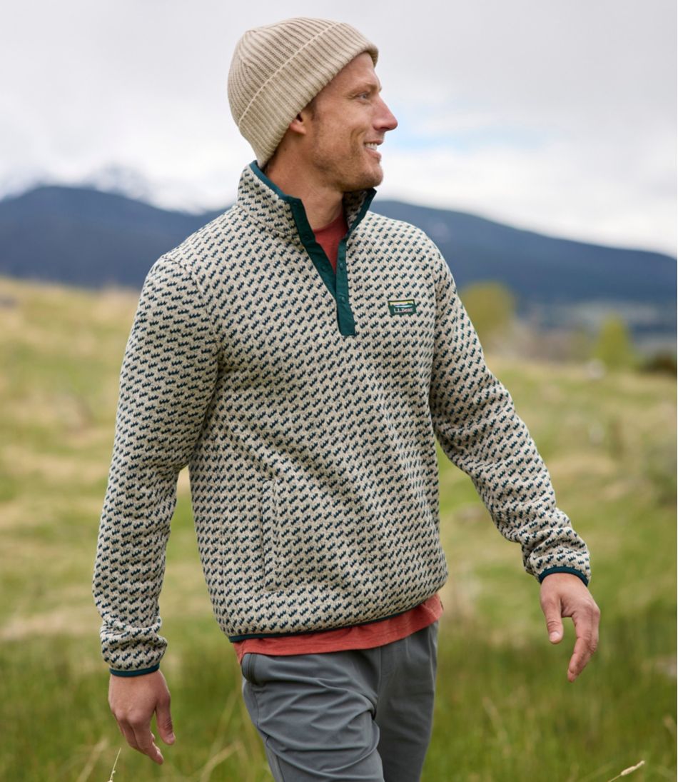 L.L.BeanMen's Sweater Fleece Pullover, Print