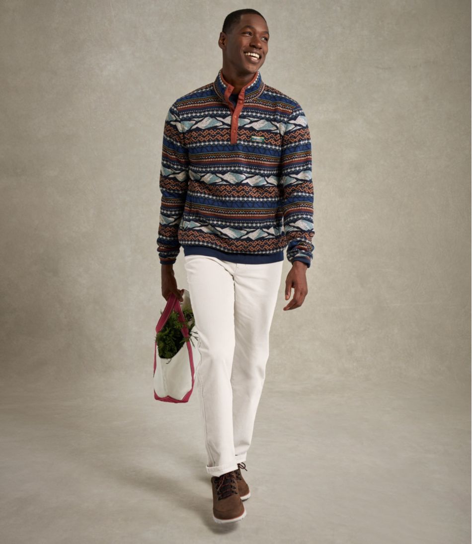 L.L.BeanMen's Sweater Fleece Pullover, Print