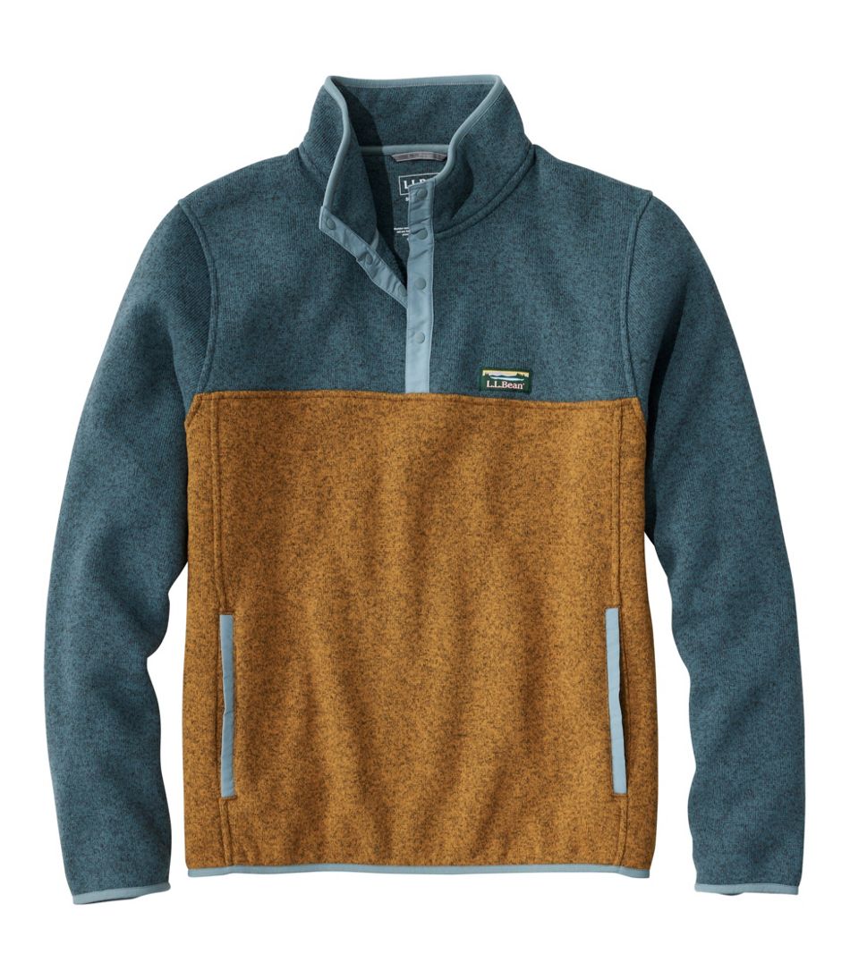 L.L.BeanMen's Sweater Fleece Pullover, Colorblock