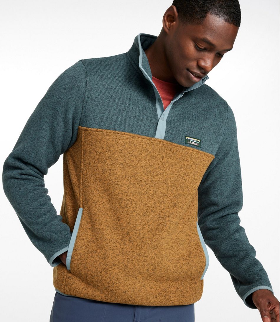 L.L.BeanMen's Sweater Fleece Pullover, Colorblock