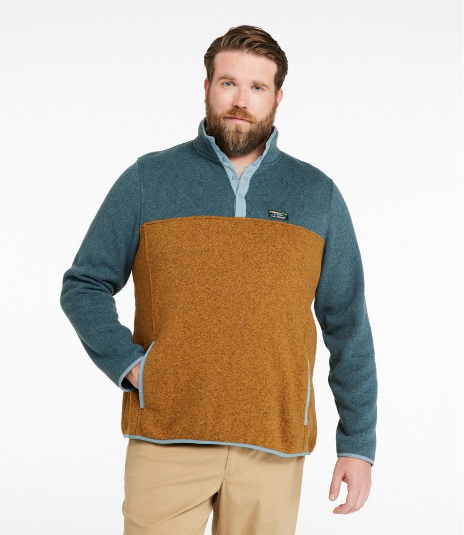 L.L.BeanMen's Sweater Fleece Pullover, Colorblock