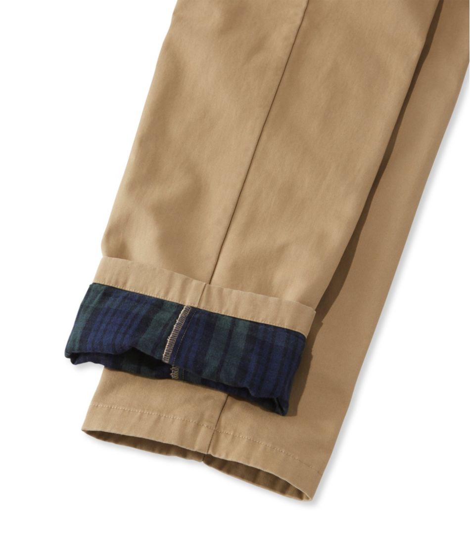 L.L.BeanMen's Double L® Chinos, Natural Fit, Plain Front, Flannel-Lined