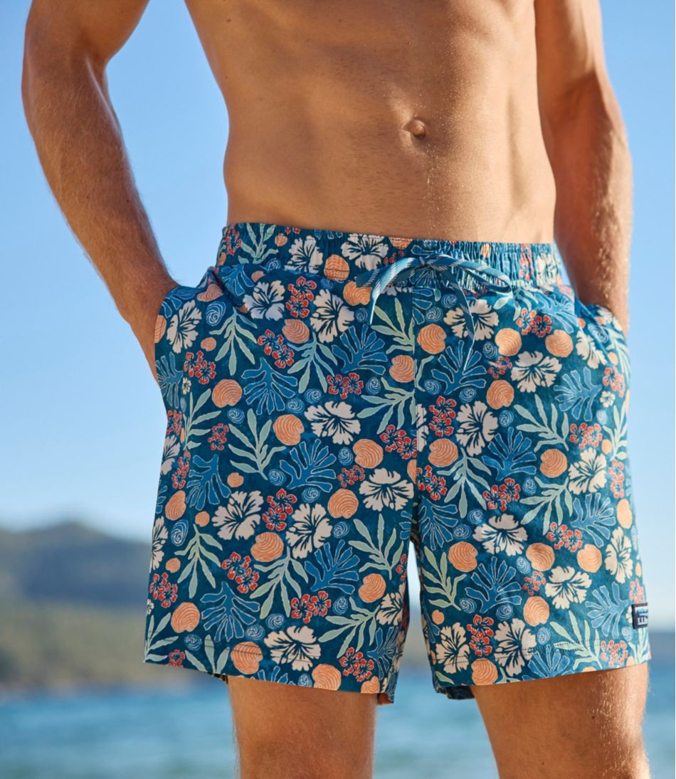 L.L.BeanMen's Vacationland Stretch Swim Trunks, Print, 6"