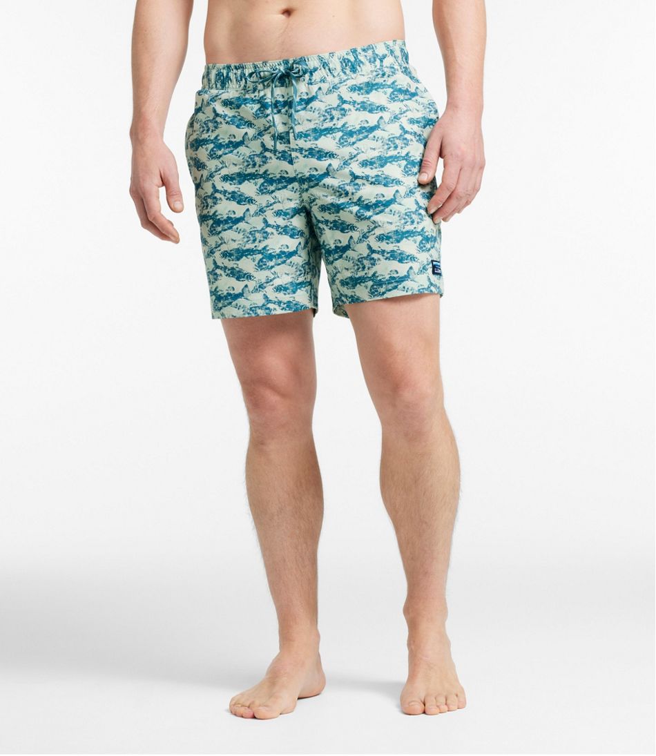 L.L.BeanMen's Vacationland Stretch Swim Trunks, Print, 6"
