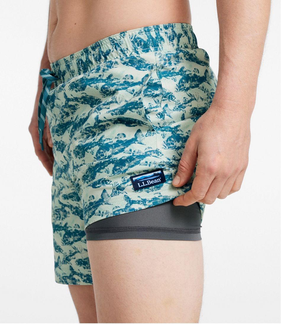 L.L.BeanMen's Vacationland Stretch Swim Trunks, Print, 6"