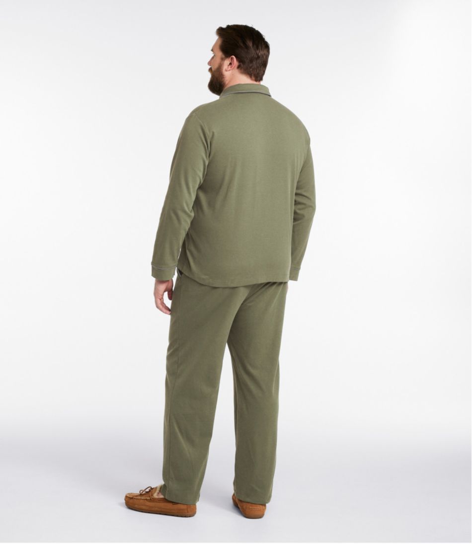 L.L.BeanMen's Bean's Cotton Knit Pajamas, Button-Front PJ Set