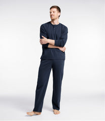 L.L.BeanMen's Bean's Cotton Knit Pajamas, Henley PJ Set